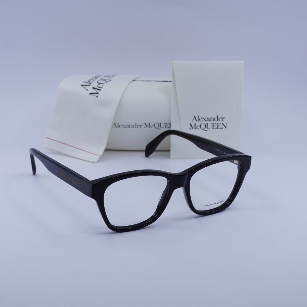 Alexander McQueen AM0306O 001 Square Eyeglasses 52mm - Black